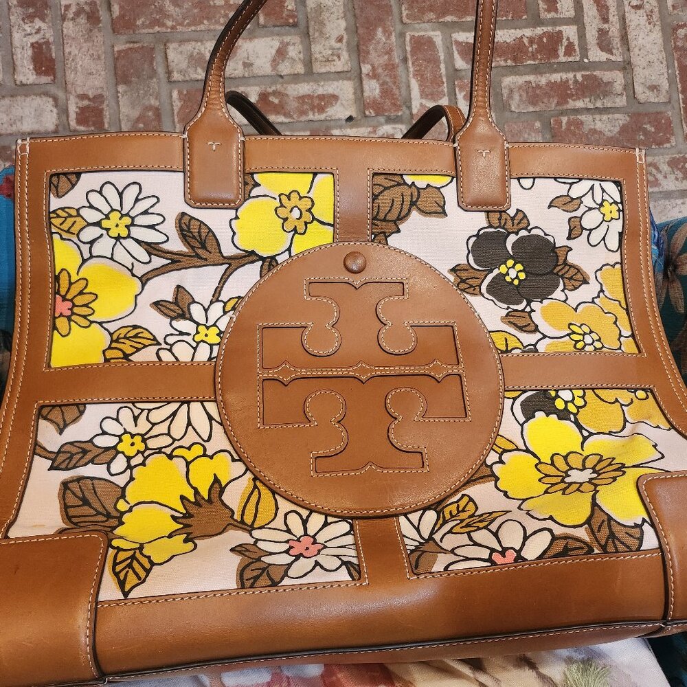 Large Tory Burch Floral Ella tote